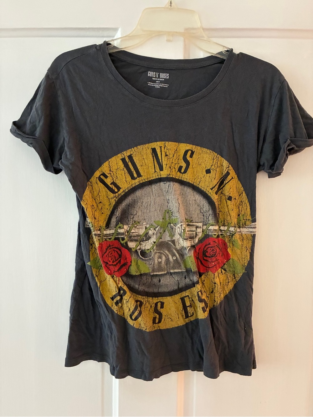 Guns N’ Roses Distressed Logo Graphic Tee Black Size Small